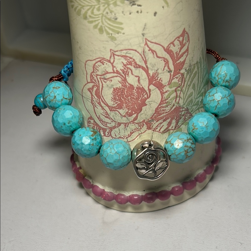 Silpada Magnesite & Silver Beaded Bracelet - Picture 4 of 5